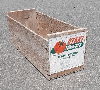 Empty tomato box, Stan Young